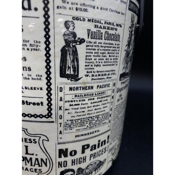 MCM Mad Men Ice Bucket Newspaper Advertising Irvinware USA Black White READ - Picture 11 of 12